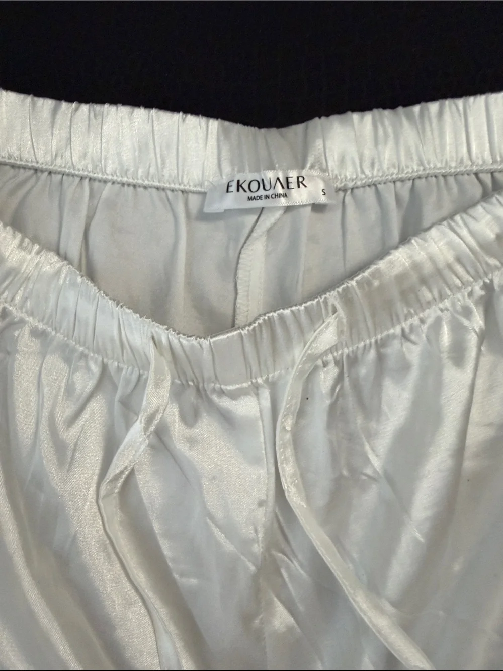 NWOT Satin Short Pajama Set - White - Picture 8 of 9